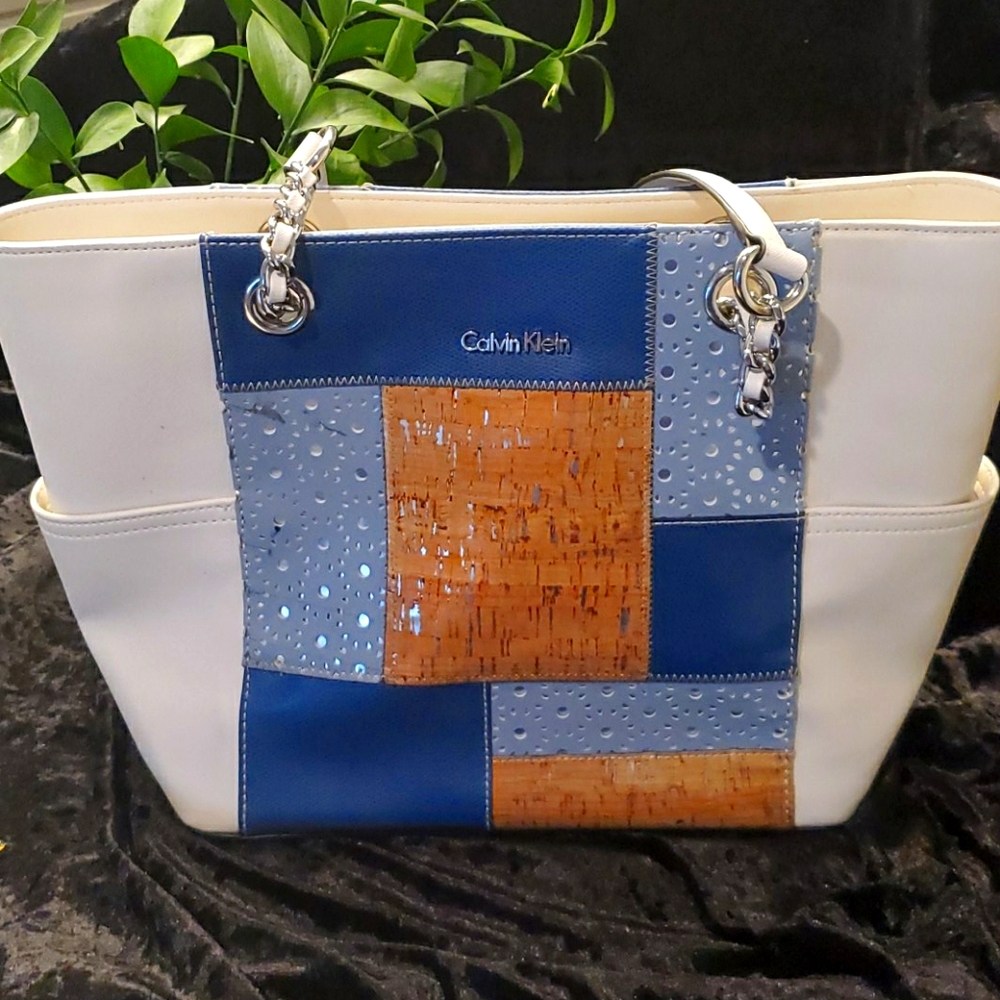 Calvin Klein Saffiano Cork Patchwork